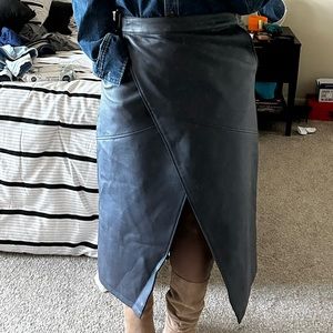 ASOS faux leather wrap skirt
